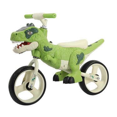 Dino bicicleta sin pedales para niños pequeños – bicicleta T-Rex resistente con manillar ajustable